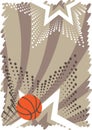 Abstract vertical basketball banner