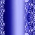 Bubble abstract border,on a blue gradient background,copy space