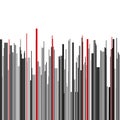 Abstract vertical infographics gray, black and red