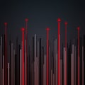 Abstract vertical infographics gray, black and red