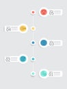 abstract vertical steps timeline infographic element report background with business line icon 5 steps