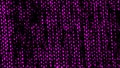 Abstract vertical torn lines rows blinking on black background, seamless loop and stop motion. Animation. Purple stripes