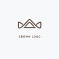 Abstract vetor crown logo vector design. Sign for beauty salon, elite accessories, jewelry, hotels, spa, wedding