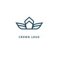 Abstract vetor crown logo vector design. Sign for beauty salon, elite accessories, jewelry, hotels, spa, wedding