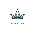 Abstract vetor crown logo vector design. Sign for beauty salon, elite accessories, jewelry, hotels, spa, wedding. Vintage decorati