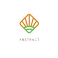 Abstract vetor logo sun vector design. Sign for business, nature, environment, field, farm, agroculture, organic products. Modern