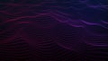 Abstract vibrant neon gradient wave background. Technology big data background. Motion of digital data flow. Big data wave. Royalty Free Stock Photo