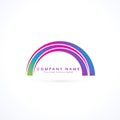 abstract vibrant rainbow style logo