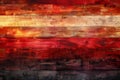 Abstract Vibrant Red and Orange Textured Background with Paint Strokes and Wooden Texture Artistic Wallpaper Design Royalty Free Stock Photo