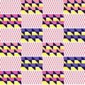 African Kente vector seamless textile pattern, tribal nwentoma cloth style design with geometric motif Royalty Free Stock Photo