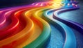 Abstract vibrant spectrum gradient waves. Generative AI Royalty Free Stock Photo