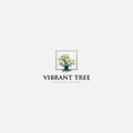 Abstract vibrant tree logo design root viking tree life