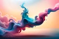 Abstract Vibrant Waves of spiral ink clouds. ai generated Royalty Free Stock Photo