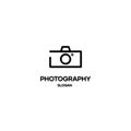 Abstract video photography logo, photographer symbol, camera icon logo design line art