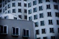 Abstract view on a building located at The Neuer Zollhof located at the Medienhafen in Dusseldorf