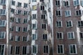 Abstract view on a building located at The Neuer Zollhof located at the Medienhafen in Dusseldorf