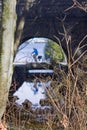 Abstract view of cyclist, Stanley Park, Vancouver BC, Royalty Free Stock Photo