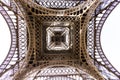 Abstract view of details of Eiffel Tower , Paris, France Royalty Free Stock Photo