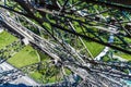 Abstract view of details of Eiffel Tower in Paris Royalty Free Stock Photo