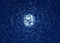 Abstract view of electric lamp in navy blue tone