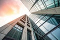 Abstract view looking up at modern building Royalty Free Stock Photo