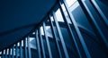 Abstract Blue Staircase Architecture with Dramatic Lighting and Shadow Play image photo Royalty Free Stock Photo