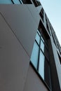 Abstract view of a modern building facade. Perspective of a office skyscraper