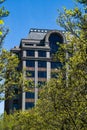 Abstract View of an Office Building and Trees Royalty Free Stock Photo