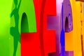Abstract View of Part of Tijuana Cultural Center 35 Year Anniversary Sign