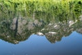 Abstract view - reflection-only view of Mt Shuksan and Picture Lake in Washington State Royalty Free Stock Photo