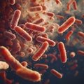 Abstract view showing lactobacillus bulgaricus in cellular environment field Royalty Free Stock Photo