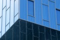Abstract view to steel blue background of glass facade Royalty Free Stock Photo