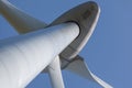 Abstract view of Wind turbine producing alternative energy Royalty Free Stock Photo