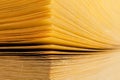 Abstract view of yellow pages book Royalty Free Stock Photo