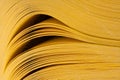 Abstract view of yellow pages book Royalty Free Stock Photo
