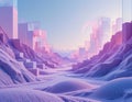 Abstract views with a layer of dimensions that are each other