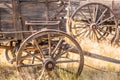 Abstract of Vintage Antique Wood Wagons and Wheels. Royalty Free Stock Photo