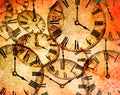 Abstract vintage clock background