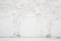 Abstract vintage empty background.Photo of grungy white painted brick wall texture. White washed brickwall surface Royalty Free Stock Photo