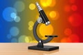 Abstract Vintage Laboratory Microscope. 3d Rendering