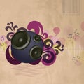 Abstract vintage music background Royalty Free Stock Photo