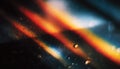Abstract Vintage Rainbow Light Leaks On Black Background With Dust For Overlay Or Screen Filter Royalty Free Stock Photo