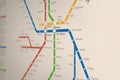 Abstract metro or subway map design template.