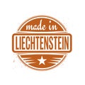 Abstract vintage stamp or seal with text Made in Liechtenstein