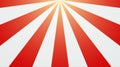 Abstract vintage sunlight of red and white background. Carnival circus tent top view style for circling animation. Star burst sun