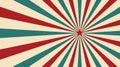 Abstract vintage sunlight of red yellow blue and green flowers background with a star in the center. Carnival circus style for Royalty Free Stock Photo