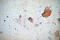 Abstract vintage texture and background of crack and broken plastered cement surface on the brickwork wall Royalty Free Stock Photo