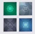 Abstract vinyl records music album covers set Royalty Free Stock Photo