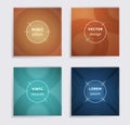 Abstract vinyl records music album covers set. Royalty Free Stock Photo