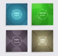 Abstract vinyl records music album covers set. Royalty Free Stock Photo